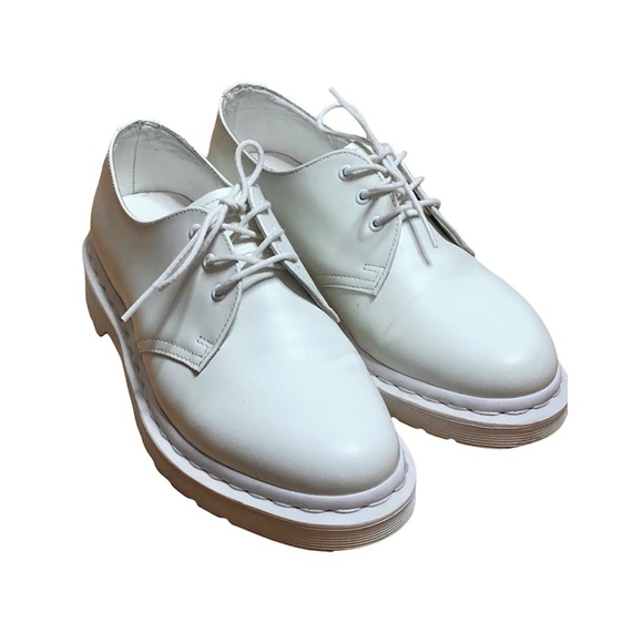 Dr. Martens Shoes - Dr. Martens 1461 Mono White Smooth Leather Oxfords
